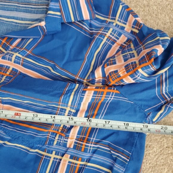 Revolve Velvet Heart Plaid Raw Hem Boho Cowgirl Western Button Up Shirt M - Picture 4 of 7